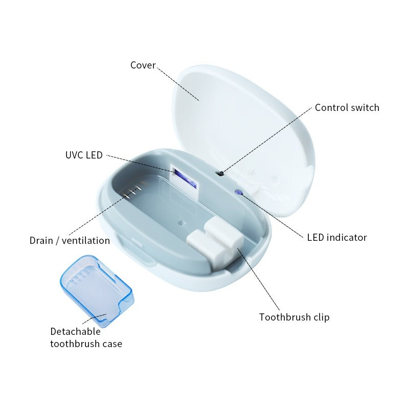 The White Toothbrush Sterilization Box Can Sterilize Effectively To Protect Your Oral Cavity. It&