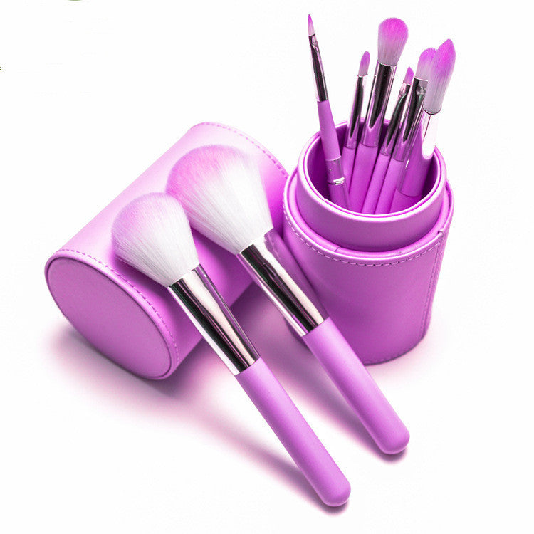 8-Piece Makeup Brush Set (Wood Handle)