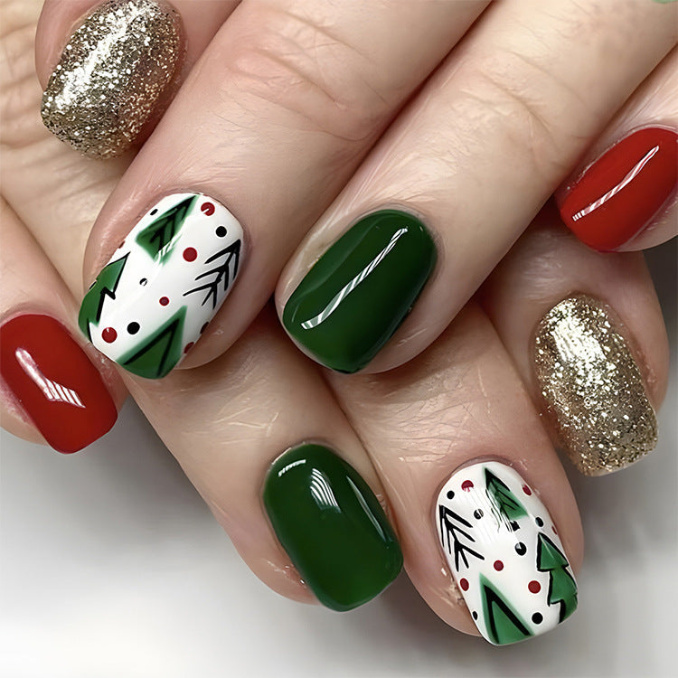 Christmas False Nails
