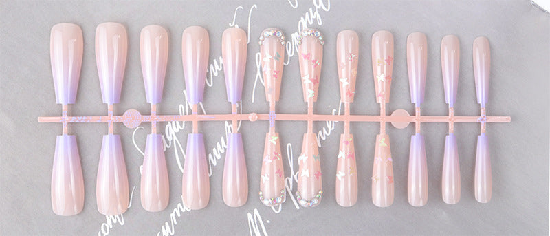Butterfly Sequins Spot Drill Purple Removable Nail Sticker